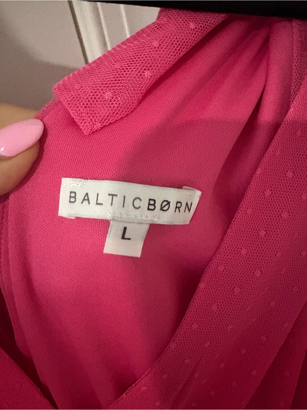 Baltic Born Hot Pink Tiered Tulle Dress size large - Picture 3 of 3